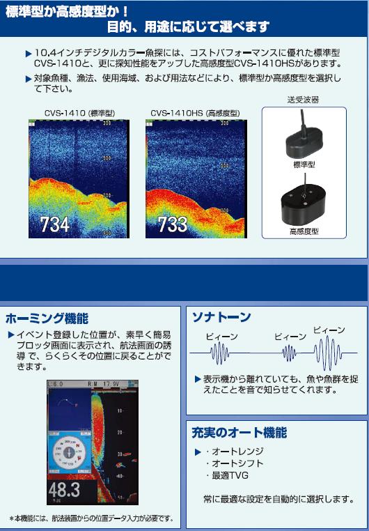 KODEN 光電 魚群探知機 10.4インチカラー液晶 デジタル魚探 CVS-1410 